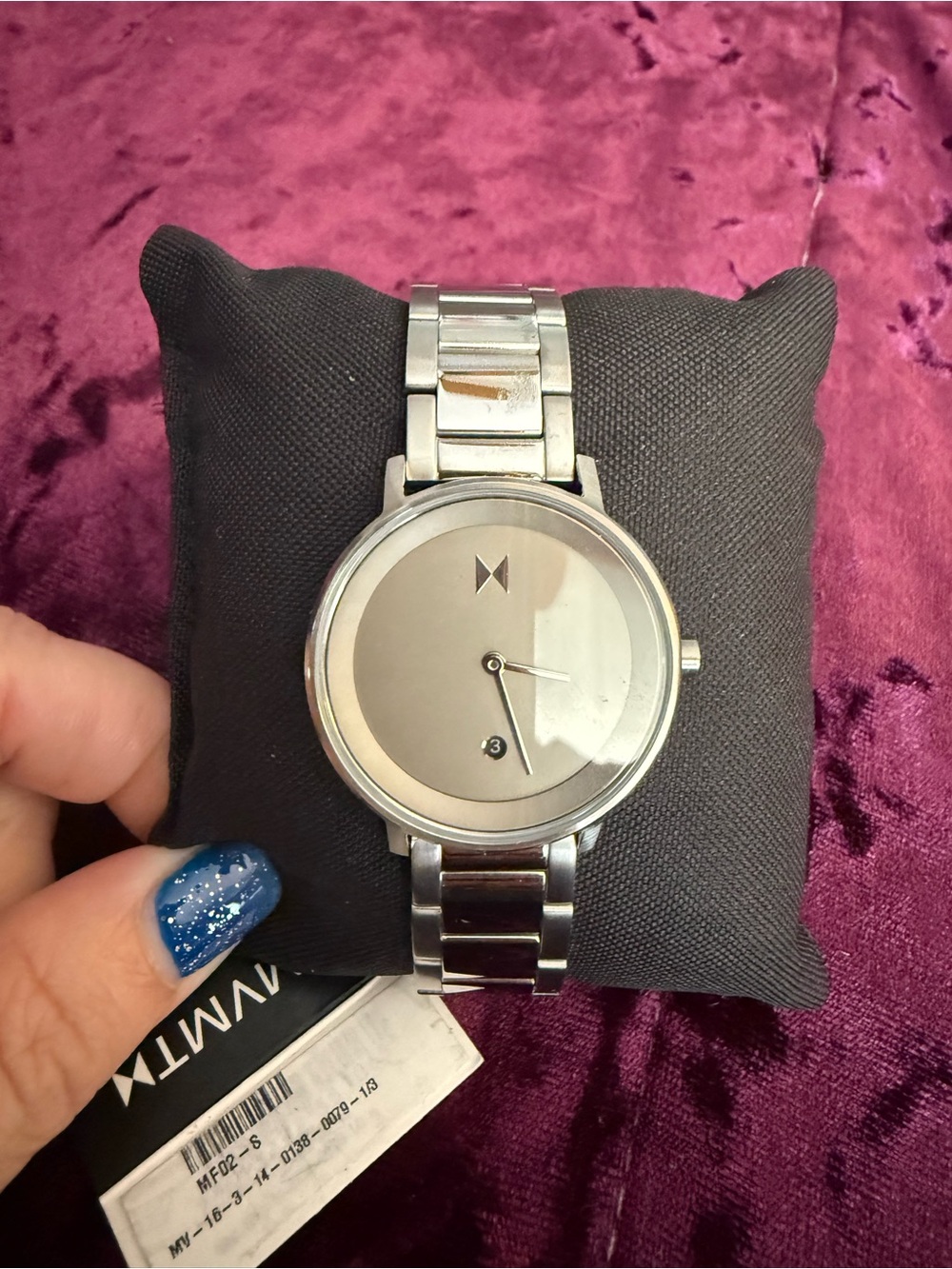 MVMT Silver Stainless Steel Minimalist Watch with Silver Dial
